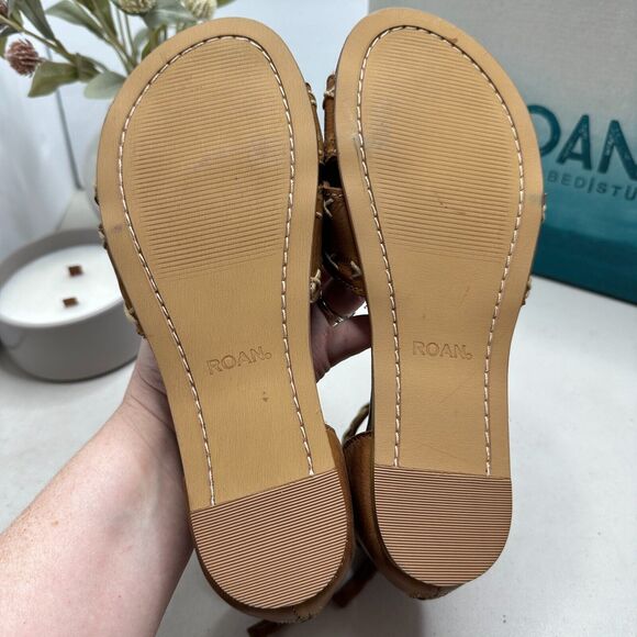 New Roan By Bed Stu Kel Bosco Leather Sandals Tan FR85008 Women's 6 NWB - Picture 9 of 12